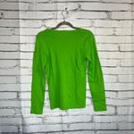 Vintage Lauren Ralph Lauren Lime Neon Green Long Sleeve Shirt Pocket Y2K Preppy Size M Photo 10