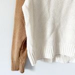 American Eagle Colorblock Knit Henley Long Sleeve Sweater Medium Photo 1