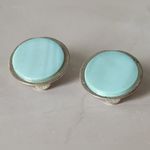 Retro Vintage Light Baby Blue Silver Circle Clip Photo 3