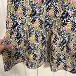 Boden Square Neck Tiered Dress Multi Lemon Foliage Size 14 Photo 4