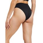 Good American Good Waist Bikini Bottom High-Rise High-Cut Scuba Black 2 US M Photo 2