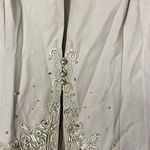 Liz Baker  Womens 14 2-Piece Jacket And Dress Set Beige Cream Formal Pearl Beaded Photo 5