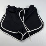 Athleta  Running Shorts White‎ Trim Athletic Gym Activewear Black Size M Photo 0