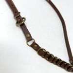 American Eagle Thin .5" Leather Harness Belt Brown Size L Photo 1