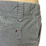 Tommy Hilfiger  Mid Rise Striped Blue White Seersucker Cuffed Shorts Womens 8 Photo 7