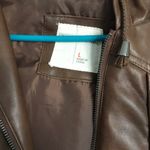 Brown Leather Jacket Size L Photo 7