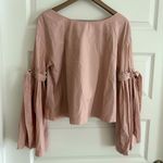 Free People  So Obviously Yours Bell Sleeve Top Pink Size M Photo 1