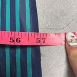 Faded Glory  2X Blue Green Stripe Ruffle Front Ruched Waist Maxi Dress Preppy Photo 11