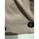 Maeve  Tan Cropped Faux Leather Vegan Button Front Blazer Size 2 Photo 3