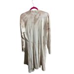 ZARA  Dress Womens M White Brown Tie Dye Boho Festival Asymmetrical Midi Photo 3