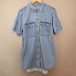 Universal Threads Universal Thread Women's Short Sleeve Shirtdress NWT FLAWS Light Wash  Sz Medium Photo 15