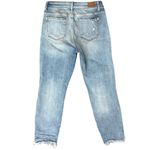 Judy Blue Distressed Raw Hem Blue Light Wash Boyfriend Jeans size 5 / 27 Photo 4