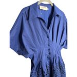 Anthropologie NEW  Exquise The Tobie Button Front Pleated Shirt Dress Eyelet Mini Photo 5