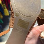 Alex Marie  Soliesse Block Heel Perforated Sandals Slingback Brown Open 8.5 Photo 1