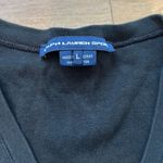 Ralph Lauren  sport black short sleeve 100% cotton t-shirt size large with purple Photo 5