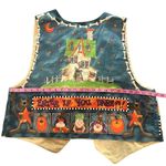 VINTAGE Women's Halloween Haunted House Reversible Quilted Handmade Vest Size XL Photo 5