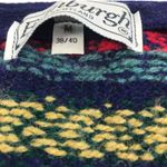 EDINBURGH Lambswool Cardigan Sz M VTG 80's Oversize Holiday Cozy Made Scotland Black Size M Photo 8