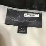 White Patterson J Kincaid With Black Leather Trim Lightweight Top XS Photo 7