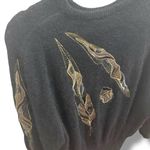 Escada Vintage 80s Black Mohair Beaded Leaves Sweater Photo 3