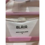 Blair  Mock Neck Long Sleeve Shirt Cream Crest Logo Basic Casual Size M Photo 2