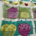 In Stitches by Eagle Eye Vintage Cardigan Sweater Pastel Large Kites Hearts Star Photo 7