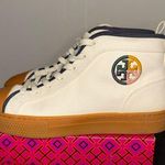 Tory Burch  T-Logo Canvas High-top Sneaker Ivory Women’s Size 8M New with Box Photo 0