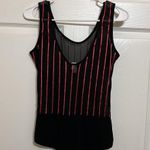 Topia Black Striped Sleeveless Bodysuit Photo 7