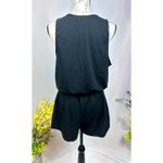 LBLC the Label Lauren Romper Drawstring Waist Pockets Black M Size M Photo 14