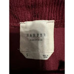 Harper Heritage  Corduroy Mini Skirt Size Small Burgundy Button Gold Fall Photo 3