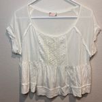 Free People ‎ Women’s White Embroidered Beaded Blouse T-shirt Size XS Photo 0