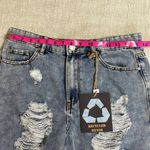 Indigo Rein Distressed & Shredded Jean Shorts Photo 13