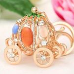 Cinderella New 's Pumpkin Coach Bag Charm Keychain Photo 0