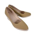 Ruanyu Tan Camel Canvas Espadrille Slip On Wedge Heels Women's Size 7 Photo 0