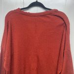 Urban Outfitters Out From Under Waffle Knit Burnt Orange Women's Thermal Sweater Large Oversized Photo 6