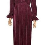 Baltic Born Venus Pleated Maxi Dress in Mulberry size L Photo 0