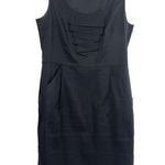 Ann Taylor Little Black Sleeveless Dress with Bib Detail Photo 0