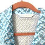 HALSTON X HOMEBODII Cleveland Robe Luxury Satin HH Print Sz Sm‎ Blue Photo 6