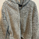 Love Tree  Gray Sherpa Hoodie Full Zip‎ Jacket Cozy Warm Womens Photo 0