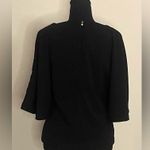 Banana Republic -‎ Gathered-hem mock-neck black short sleeve top Size XS Photo 3