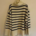 We Wore What  Striped Turtle Neck in Ecru & Black Photo 5