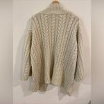 POL Size Large Cardigan Sweater Beige Cream Chunky Knit Long Wide Sleeved Photo 2