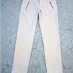 Ecru Stretch Mid Rise Slim Straight Zip Pocket Winter White Pants Women’s 2💚 Photo 0