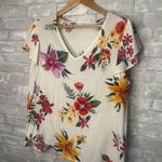 Old Navy  Women’s White Floral V-Neck Top Size XL (RN54023) Photo 1