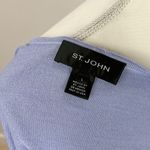 St. John  Cardigan Sweater Long Sleeve V Neck Striped Wool Blend Knit Nautical L Photo 1