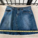 Anthropologie Anthro Per Se Distressed Mini Aline Raw Hem Denim Jean Skirt Blue 6 Medium Photo 7