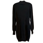 Exlura Women's Black Sweater Dress M Long Sleeve Bodycon High Neck Photo 12