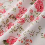 Rihoas Pink Floral Sweetheart Neck Shirred Slip Midi Dress Size M Photo 6