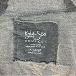 Kyla Seo women's XL Gray Star Hoodie distressed oversized sweatshirt Photo 2