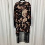 Torrid Brown&Black Tie Dye Fringe Kimono Sz.1/2 NWT Photo 11