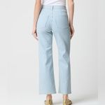J.Crew Blue White Striped wide-leg cropped Jeans Size 31 Photo 2